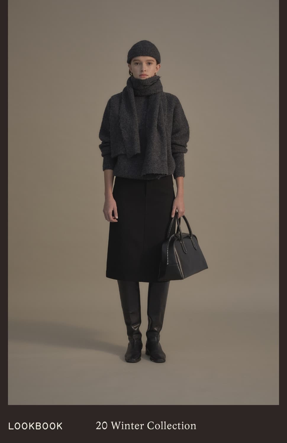 낫띵리튼 울 미디 스커트(브라운) 상품이미지1