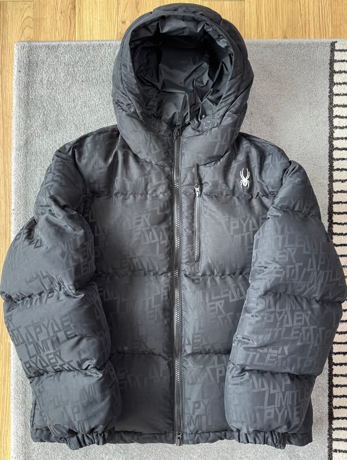 스파이더 패딩(자카드 패턴 후드 다운) 상품이미지1