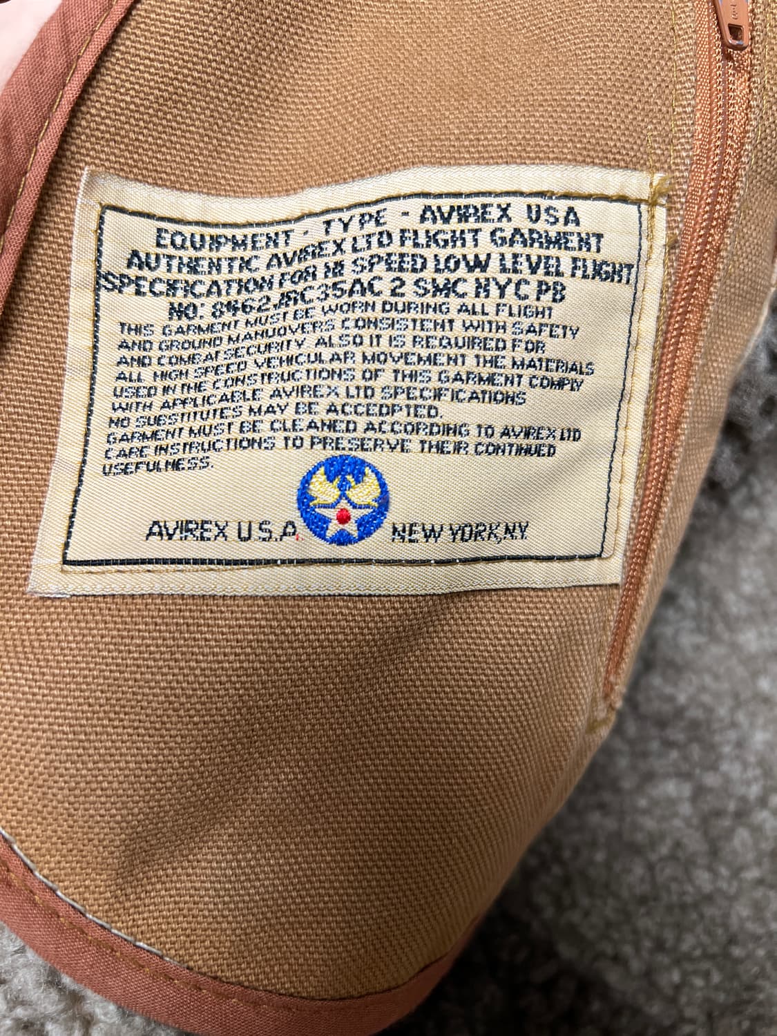 아비렉스 B-3 브라운 무스탕 38(100) 상품이미지9