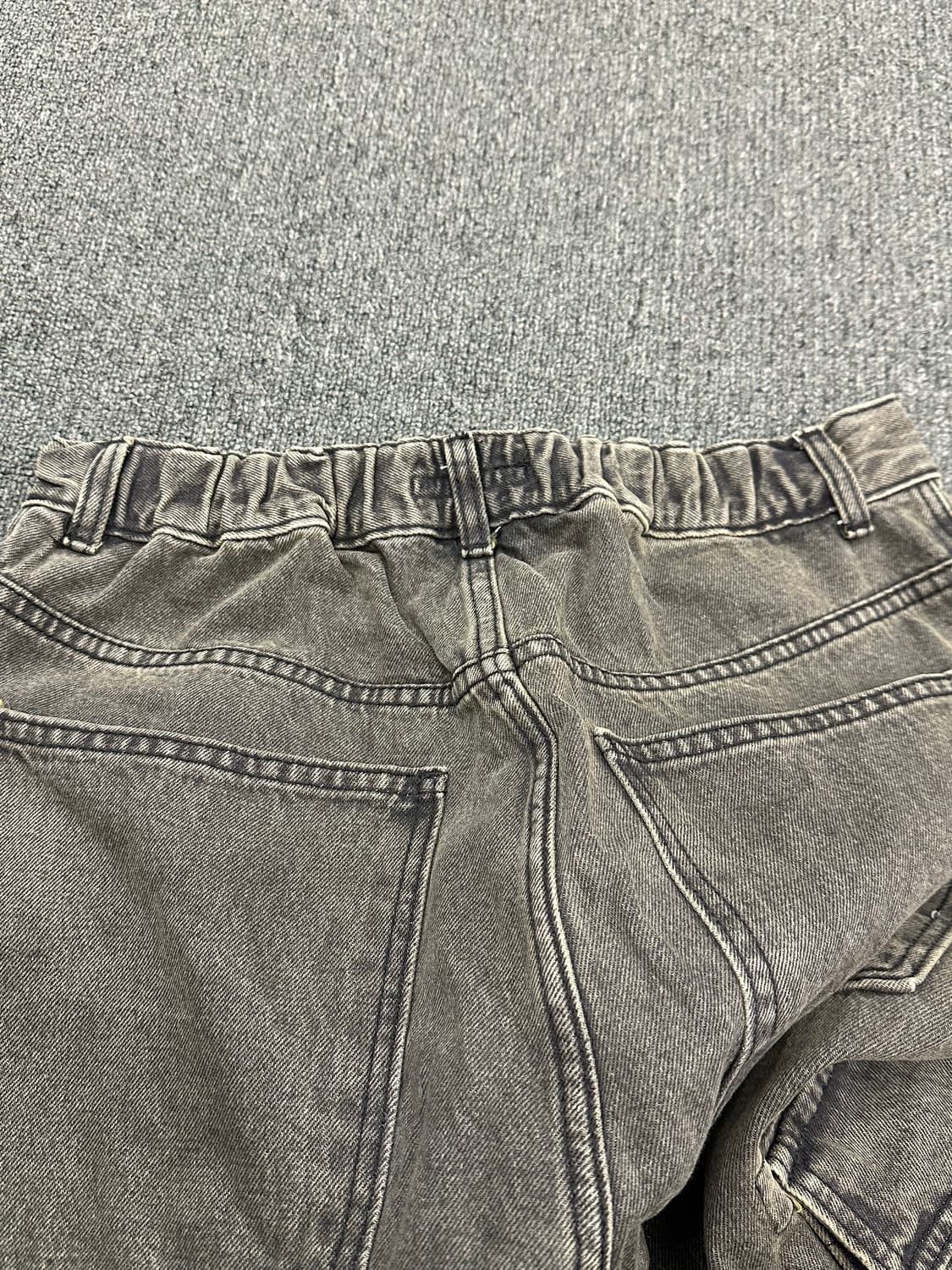 OS)Glamour vintage 워싱 데님 와이드 카고 팬츠 상품이미지6