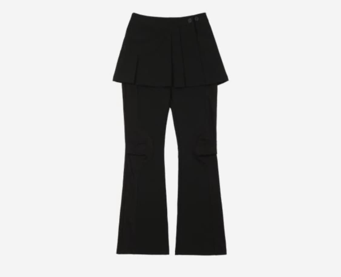 메온셀 오호스 2-way Pleats Skirt Pants Black 2 상품이미지1