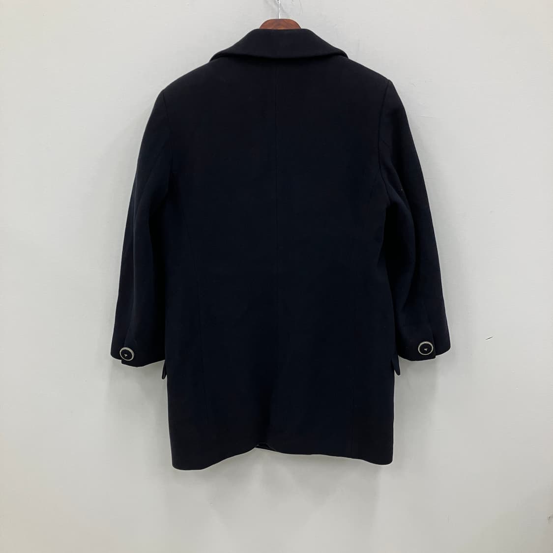 베르사체 블랙 울 캐시미어 더블 브레스티드 코트  상품이미지2