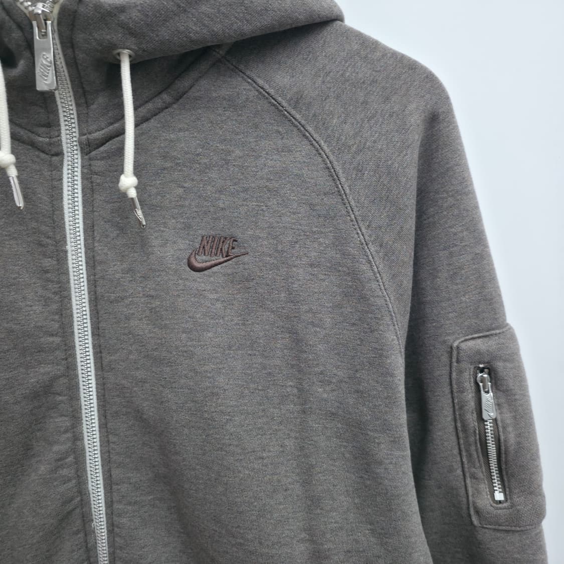 [L] 나이키 후드 집업 그레이 상품이미지4