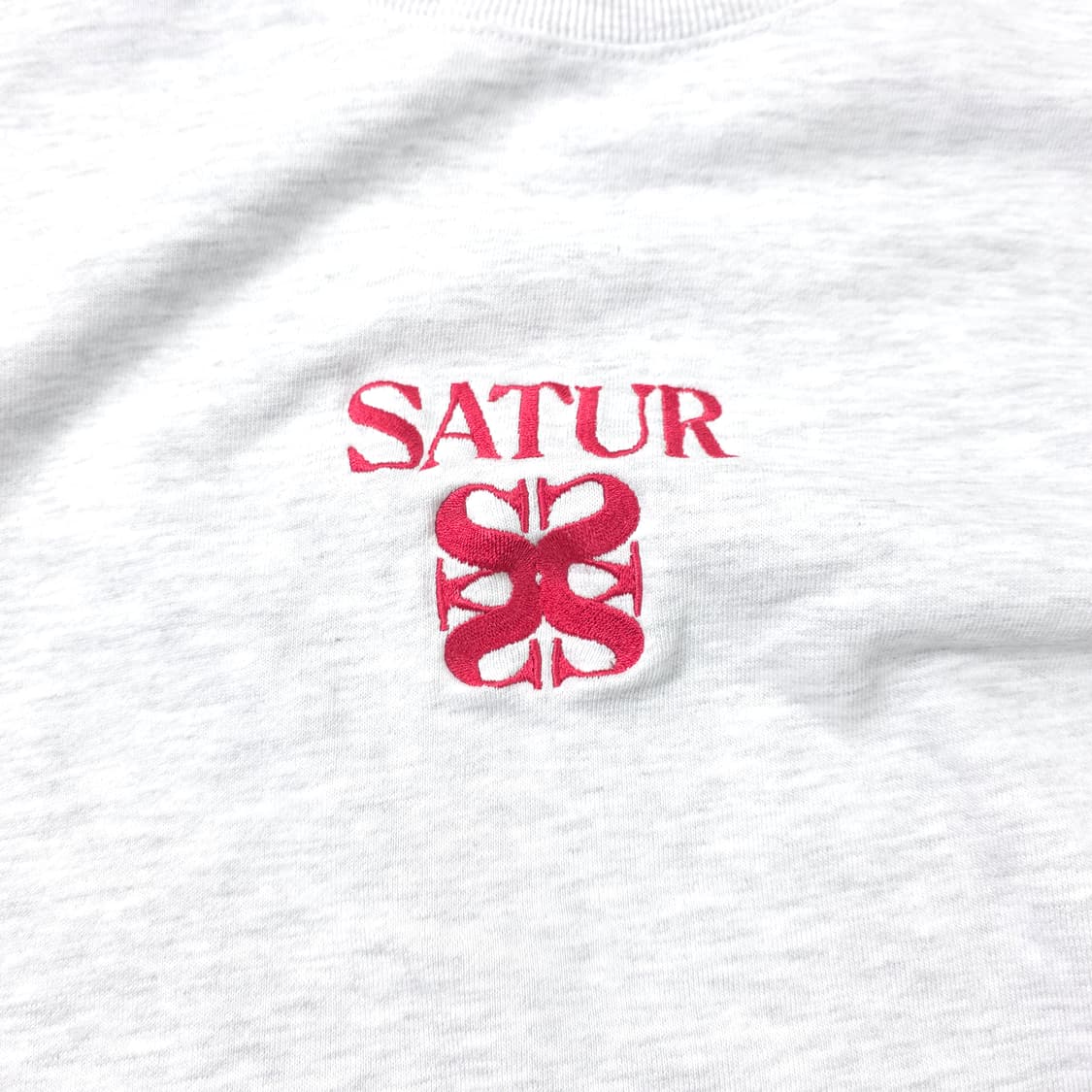 새터 자수로고 코튼 스웻셔츠 그레이 (XL) 상품이미지4