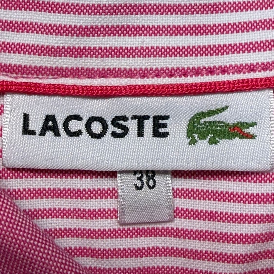 라코스테 레귤러핏 셔츠 핑크 38 상품이미지4