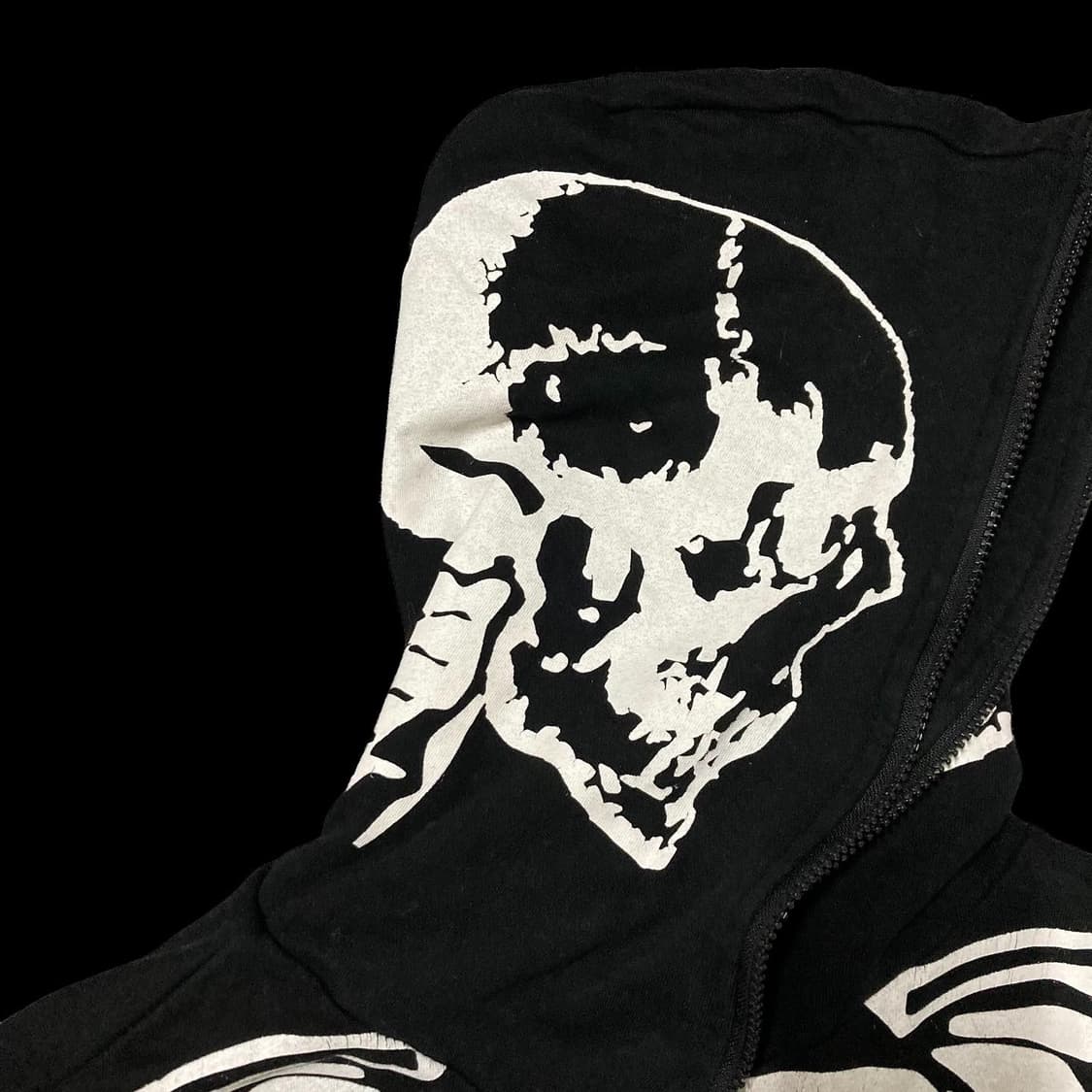 빈티지 스켈레톤 풀 프린팅 후드집업 상품이미지5