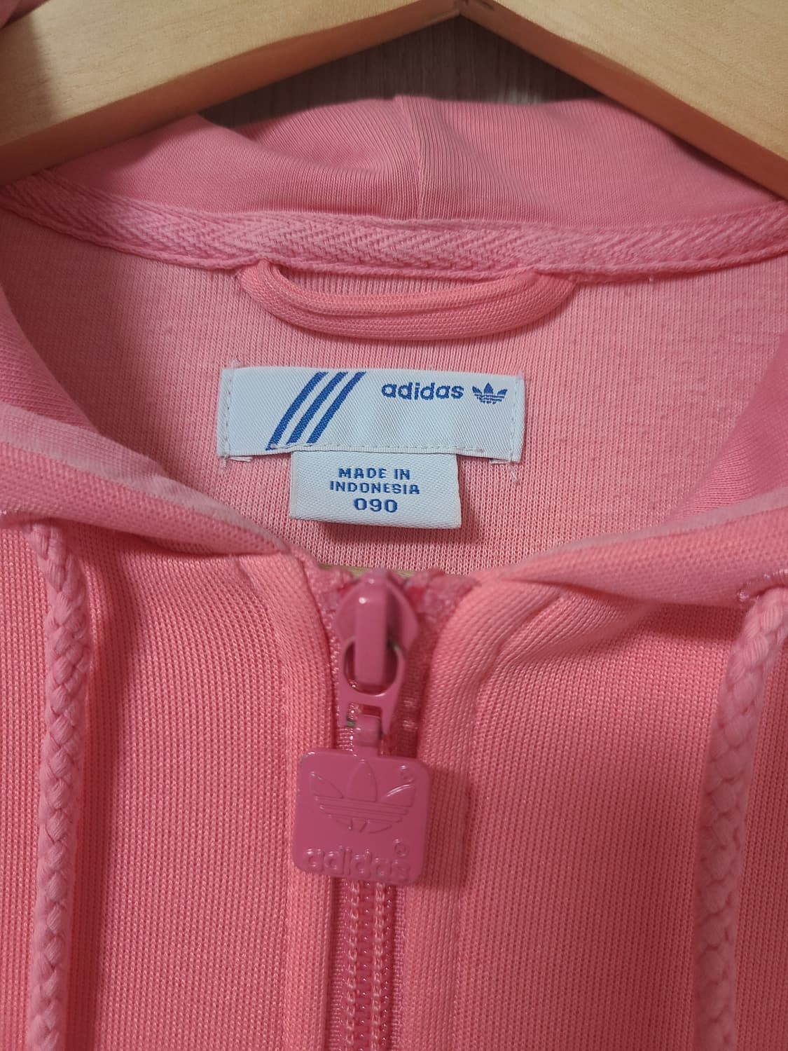 아디다스 후드집업 핑크져지 검/핑 상품이미지3