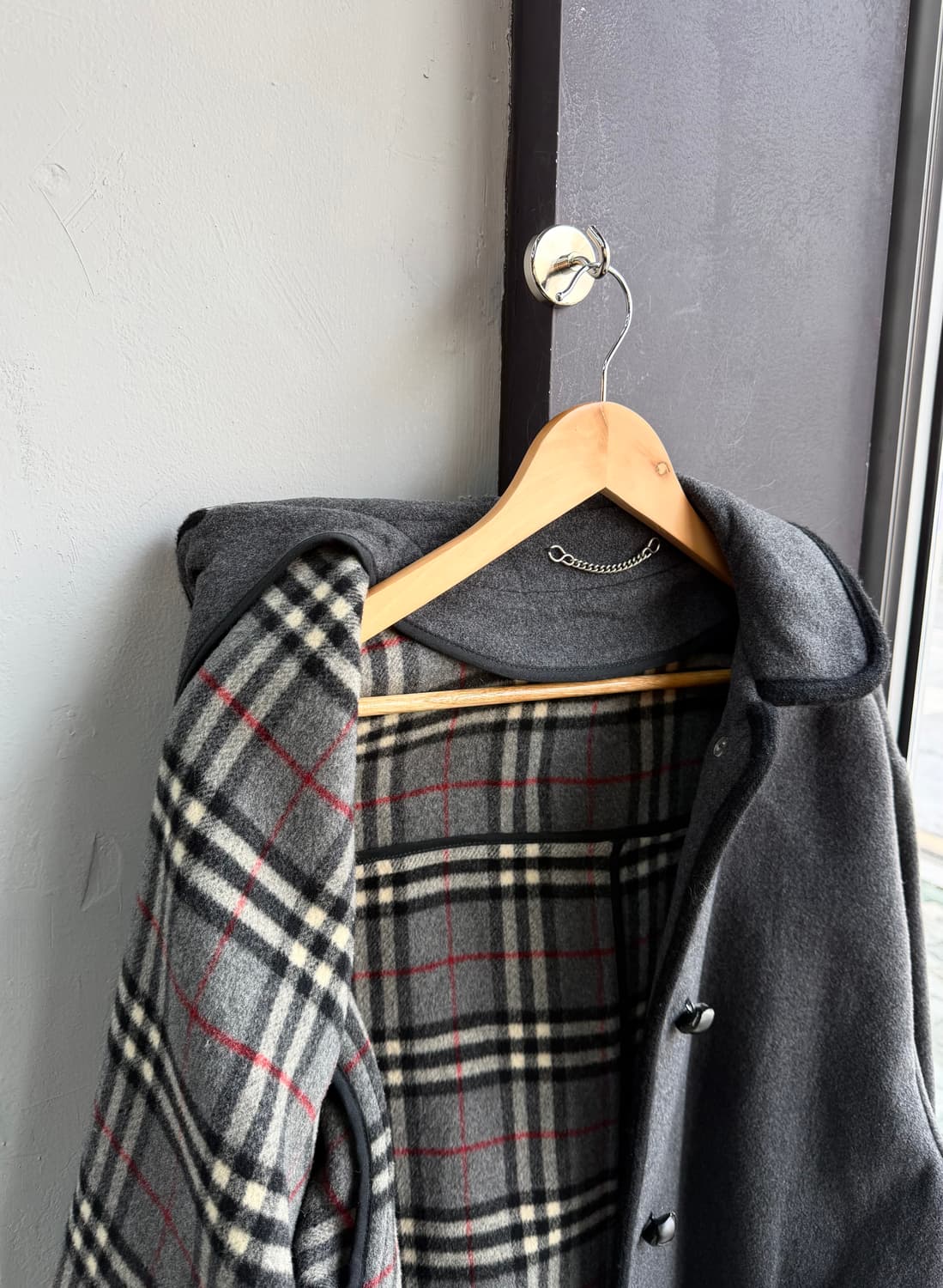 UK10/ 버버리 런던 울 노바체크 라이닝 코트 자켓 상품이미지5