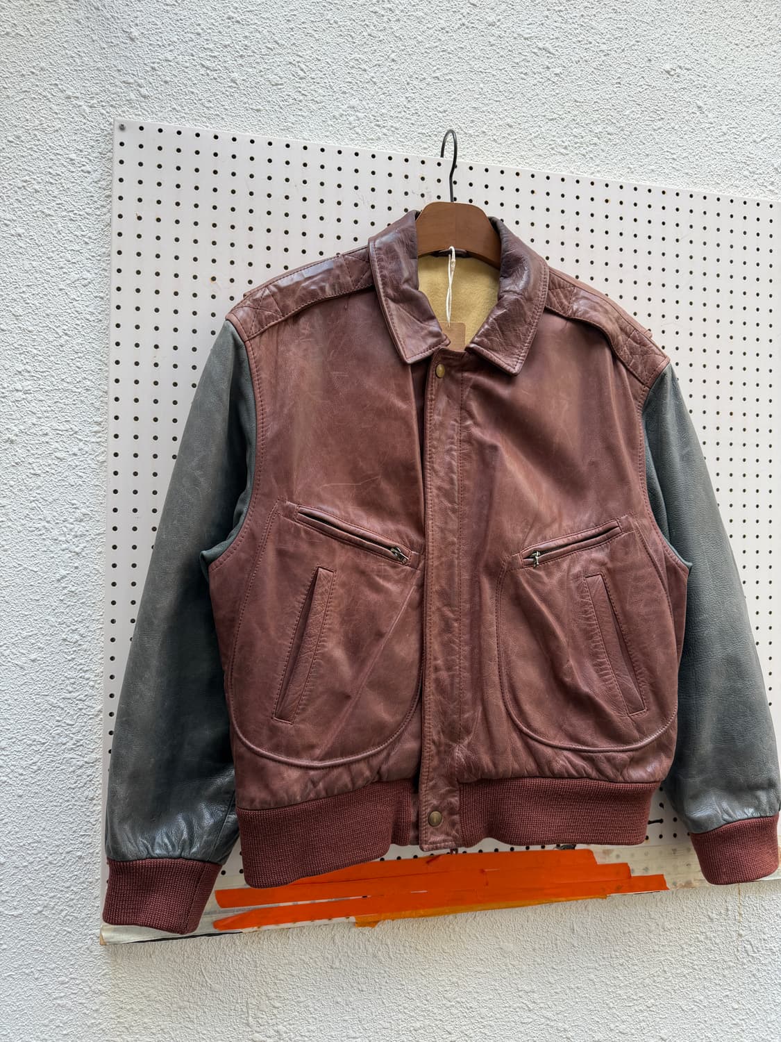 1980s SCOUT COWHIDE FLIGHT 빈티지 A-2 레더봄버 상품이미지4