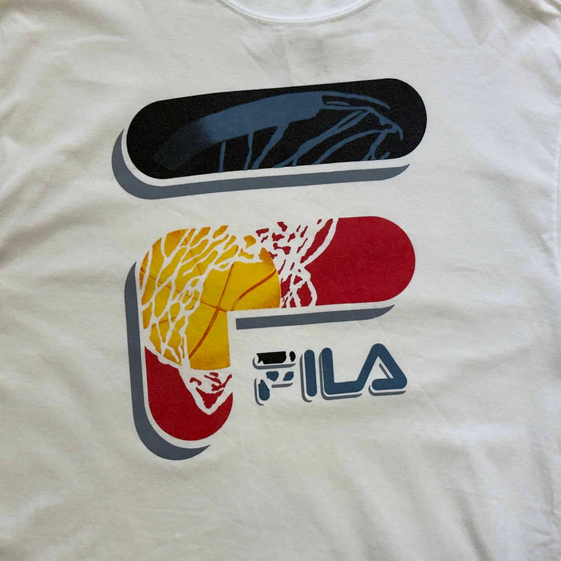 90s FILA 휠라 프린팅 반팔 티셔츠 USA 상품이미지2