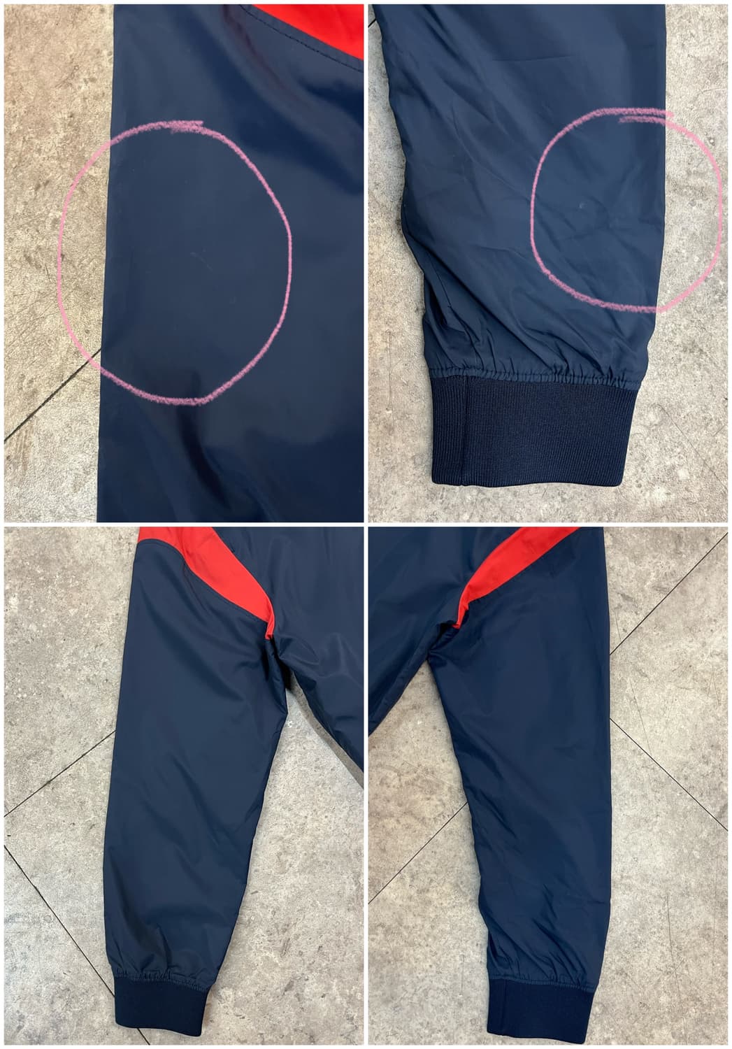 컨버스 배색 후드 바람막이 자켓 네이비 키즈 L #csz3059 상품이미지6