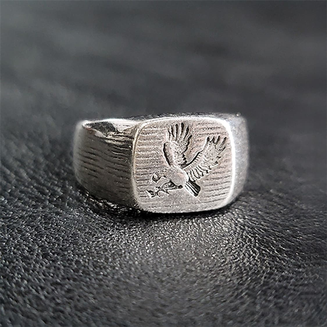 Kalver 실버 남자 엔틱 빈티지 명품 새 매 독수리 반지 상품이미지1