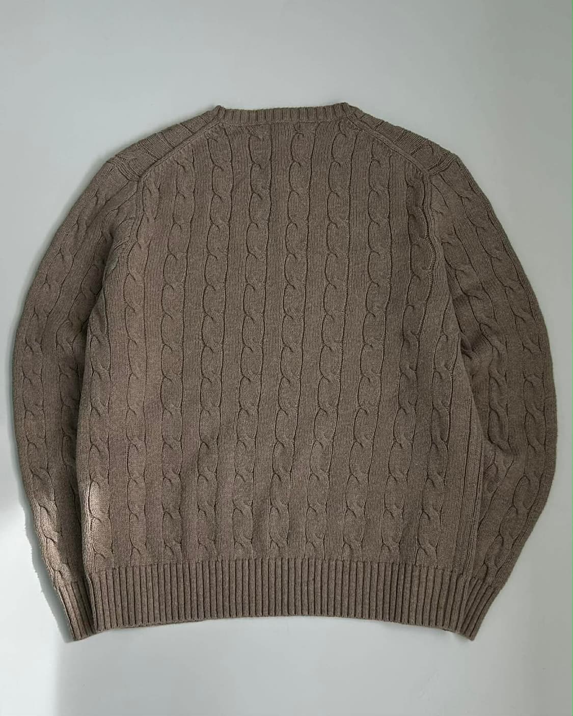 [M] 폴로 랄프로렌 신형 큐알 케이블 코튼 니트 스웨터 베이지 상품이미지3