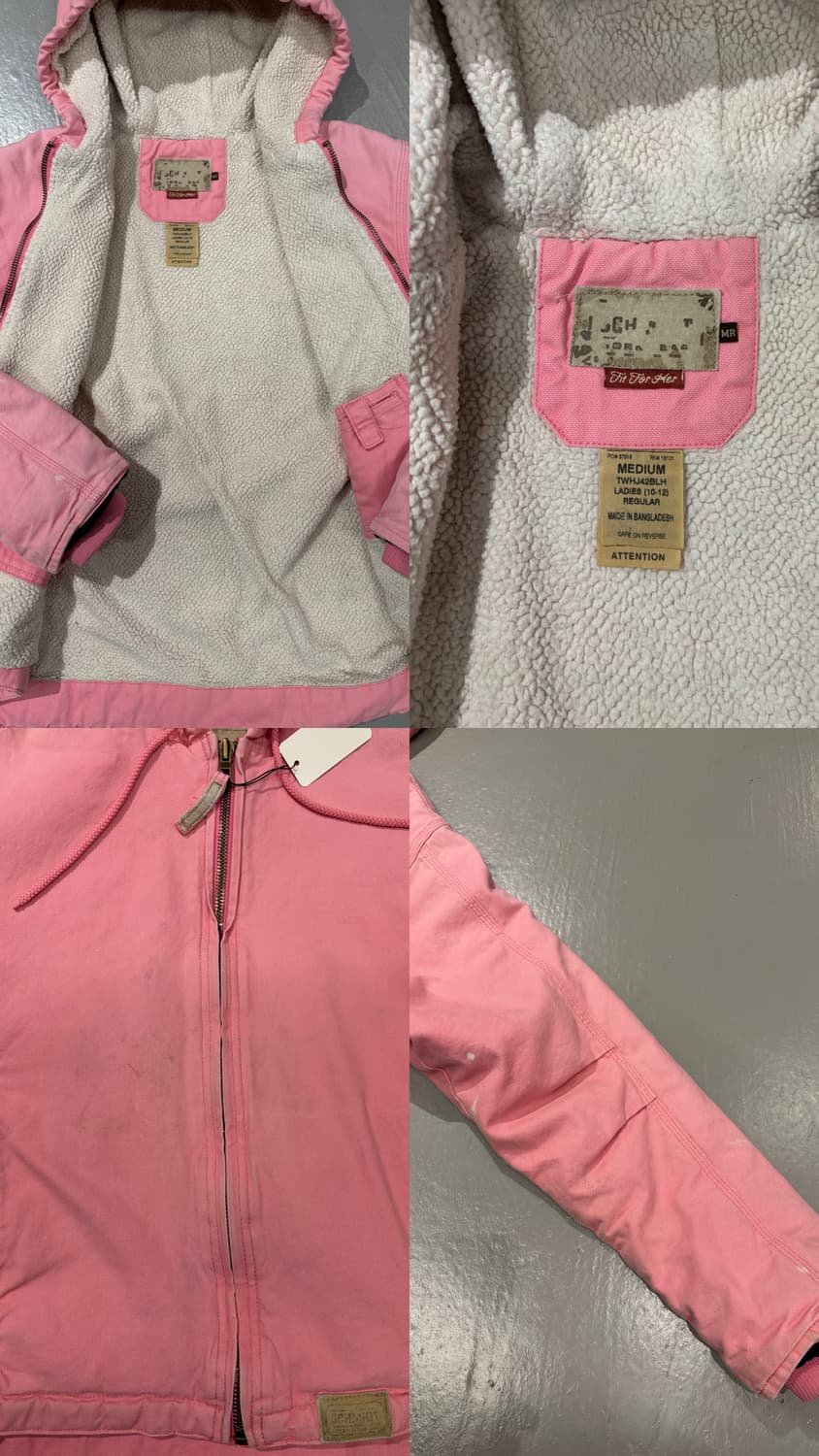 빈티지 쉐르파 엑티브 자켓 (딸기우유)   상품이미지8
