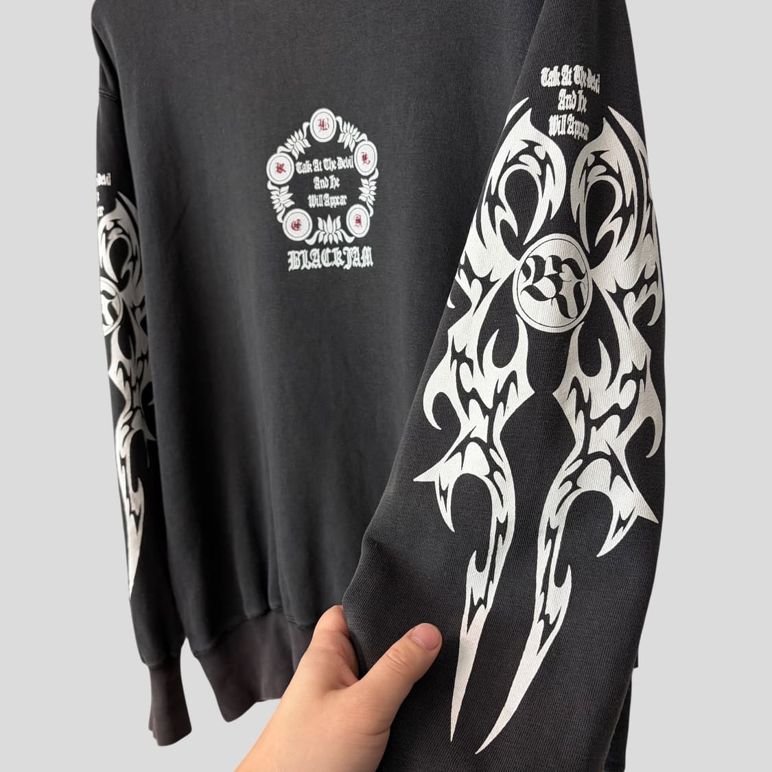 (M)BLACK JAM 블랙잼 y2k 스웨트셔츠 맨투맨 LP 상품이미지6