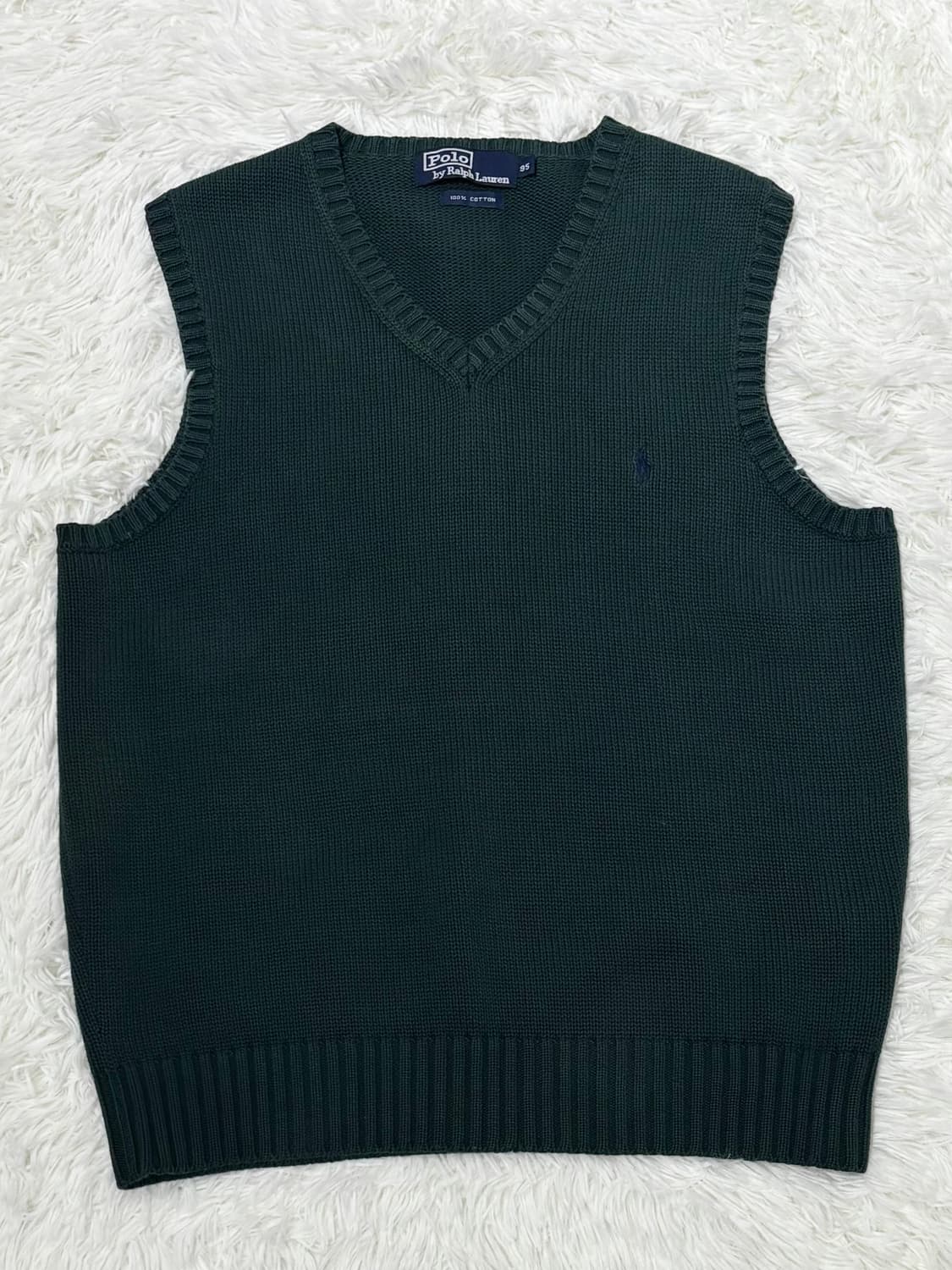 폴로랄프로렌 딥그린 코튼 니트조끼 상품이미지3