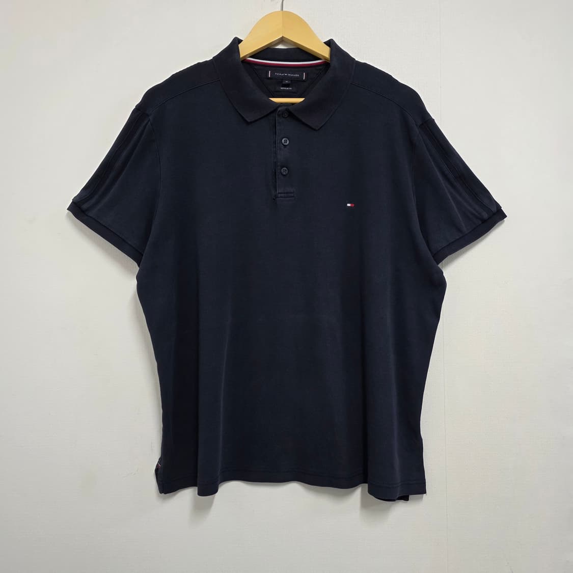 XL 105-110 타미힐피거 네이비 반팔 카라티 상품이미지2