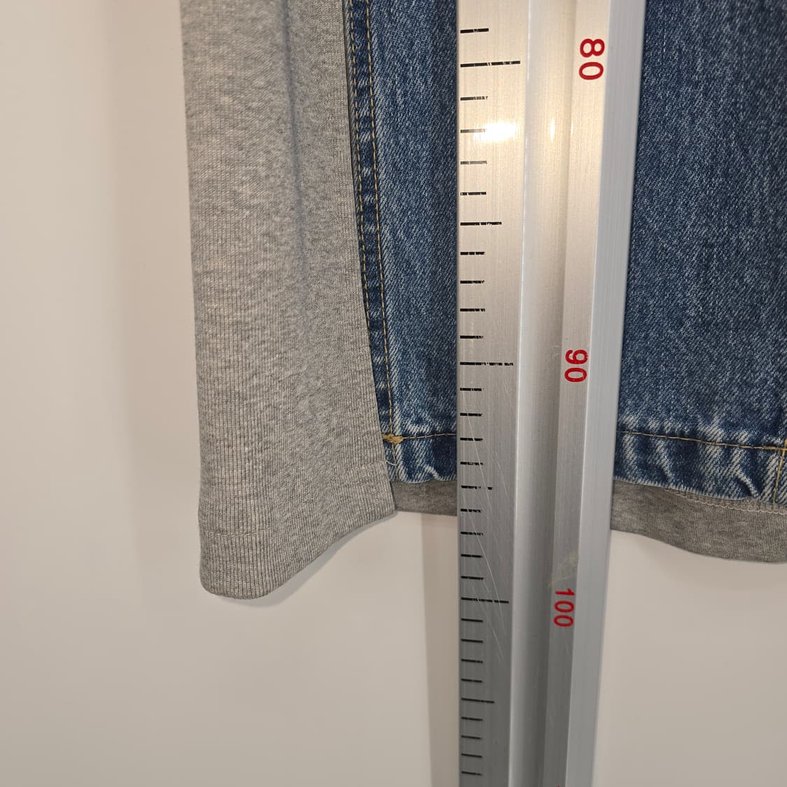 MAGJAY 데님 믹스 트레이닝 스판 롱스커트  55-66 상품이미지5