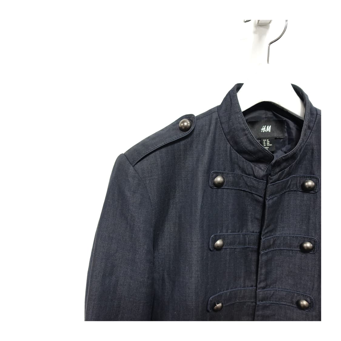 [48]H&M 에이치엔엠 아카이브 가공 린넨코튼 나폴레옹 자켓 상품이미지5