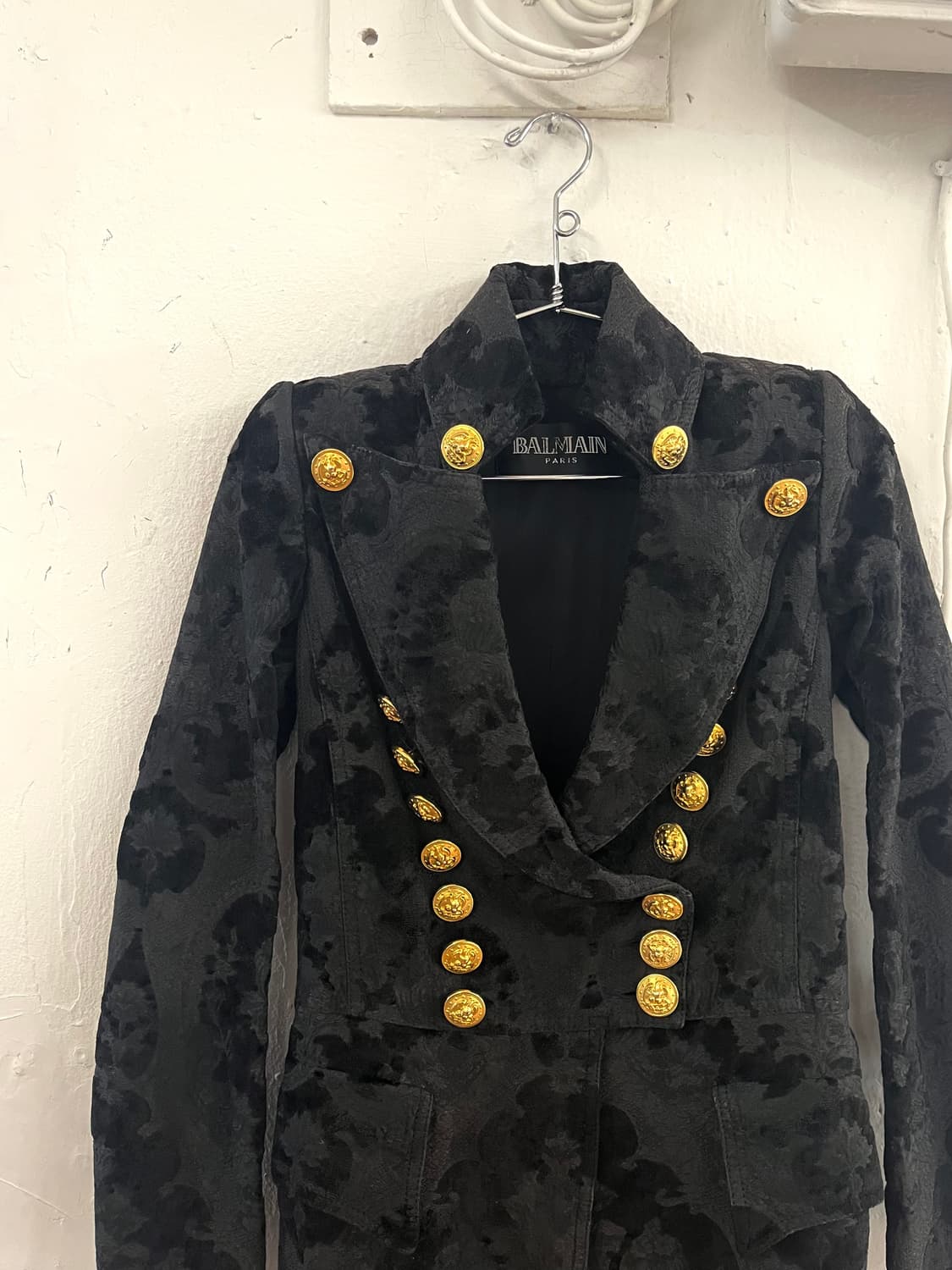 발망 2010FW 데카르넹 런웨이 브로케이드 밀리터리 코트 상품이미지6