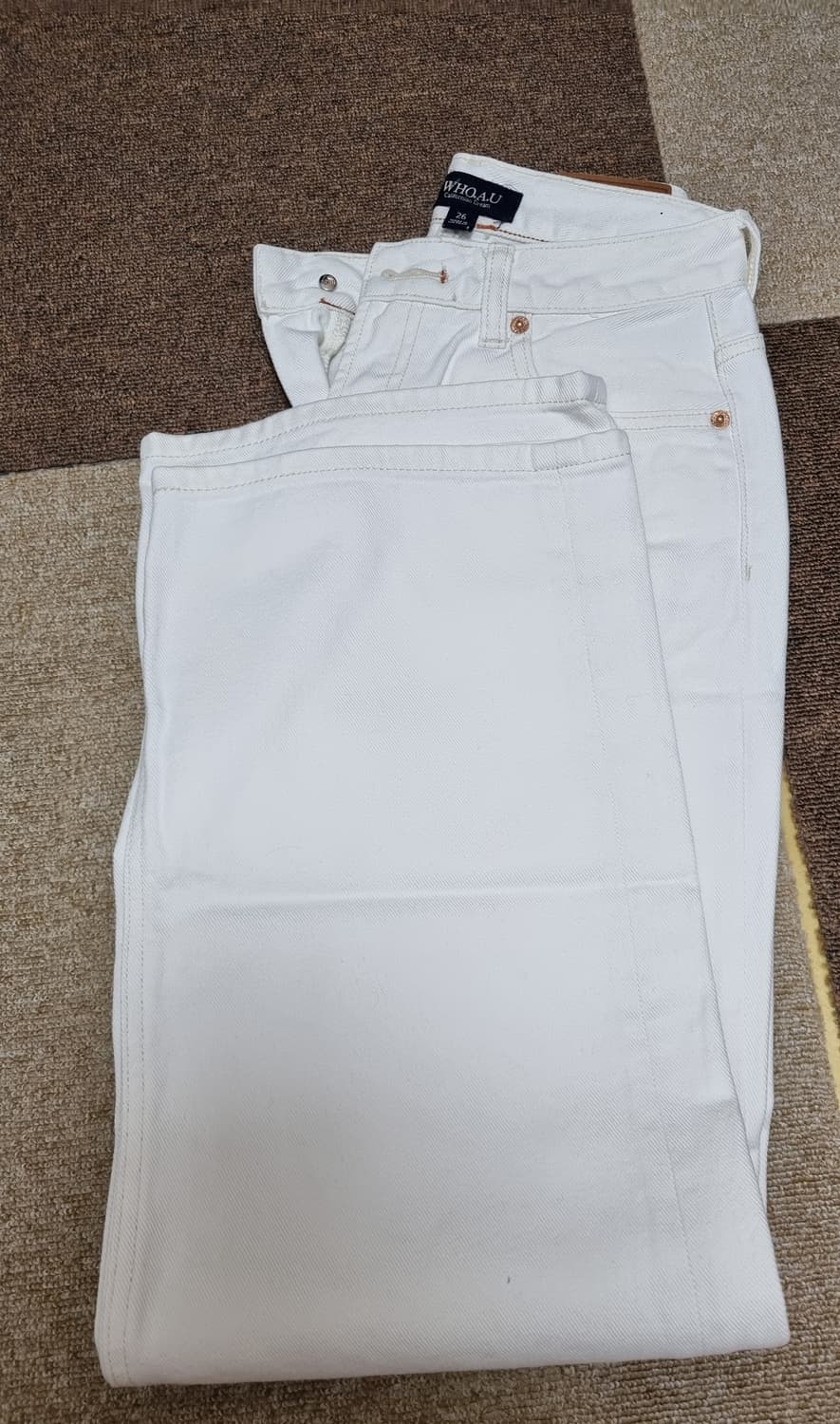 후아유  와이드 데님 팬츠 화ㅣ트 상품이미지4