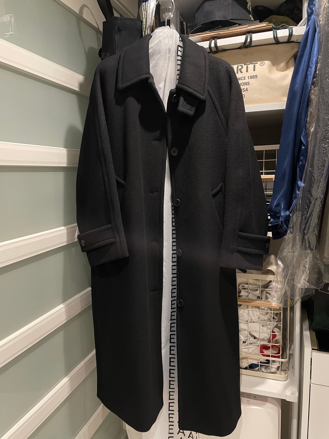 이아 eaah 울 발마칸 블랙코트 36(s) 상품이미지6