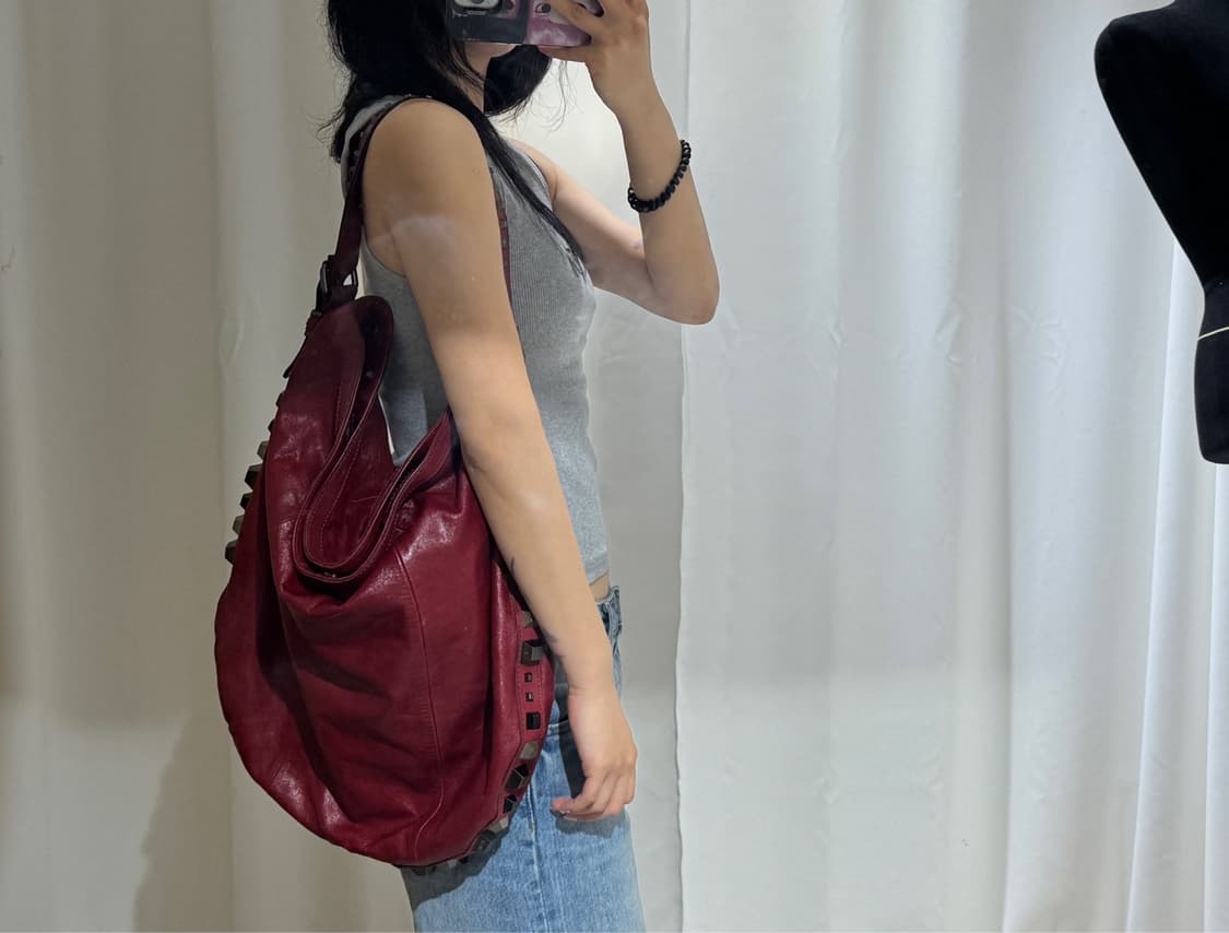 디젤 올드빈티지 레더 빅백 상품이미지2