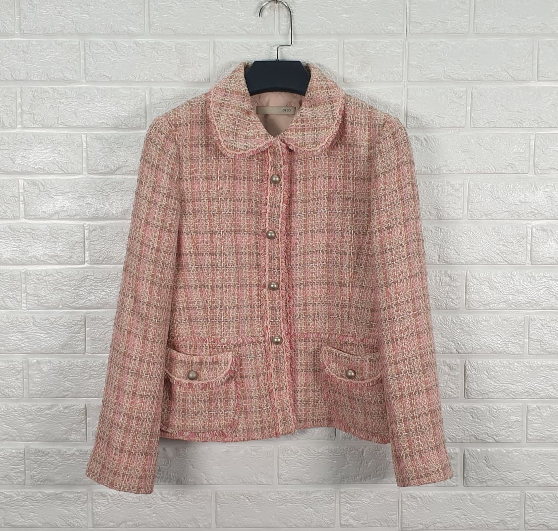 [55]데코 울 실크 혼방 트위드 자켓 상품이미지1
