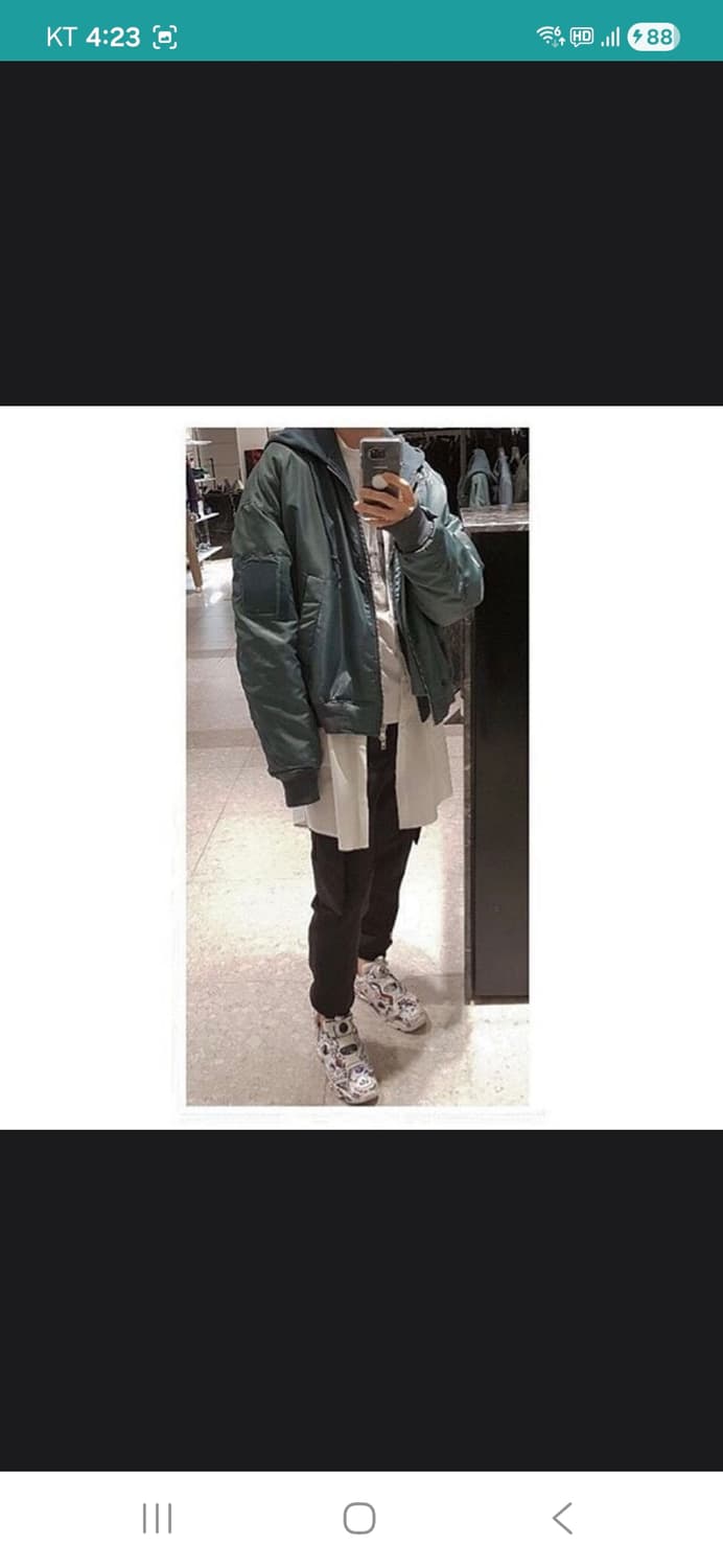 준지 17fw 후드마원 그린 50사이즈 상품이미지2