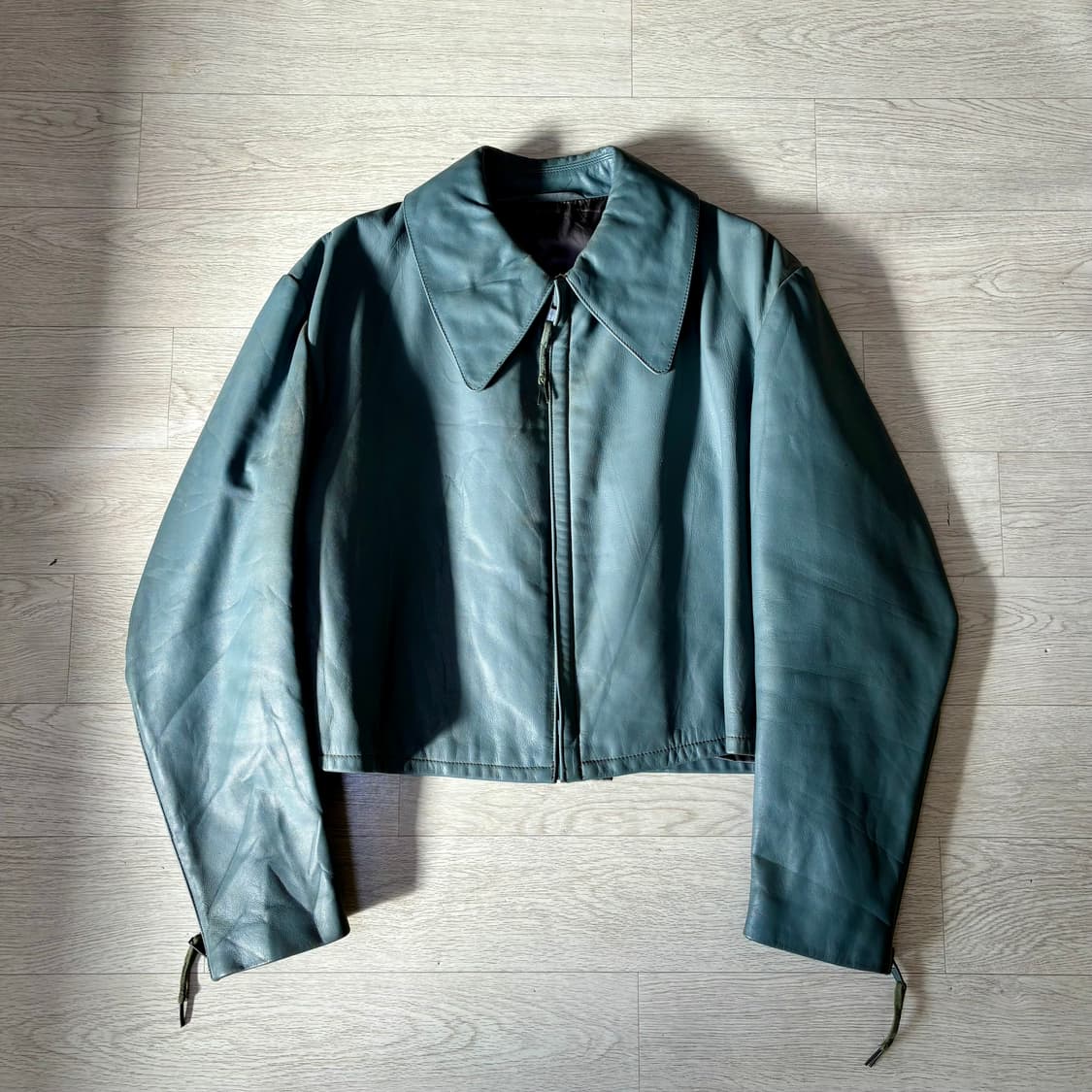 [M] 80's german submarine leather jacket 상품이미지1