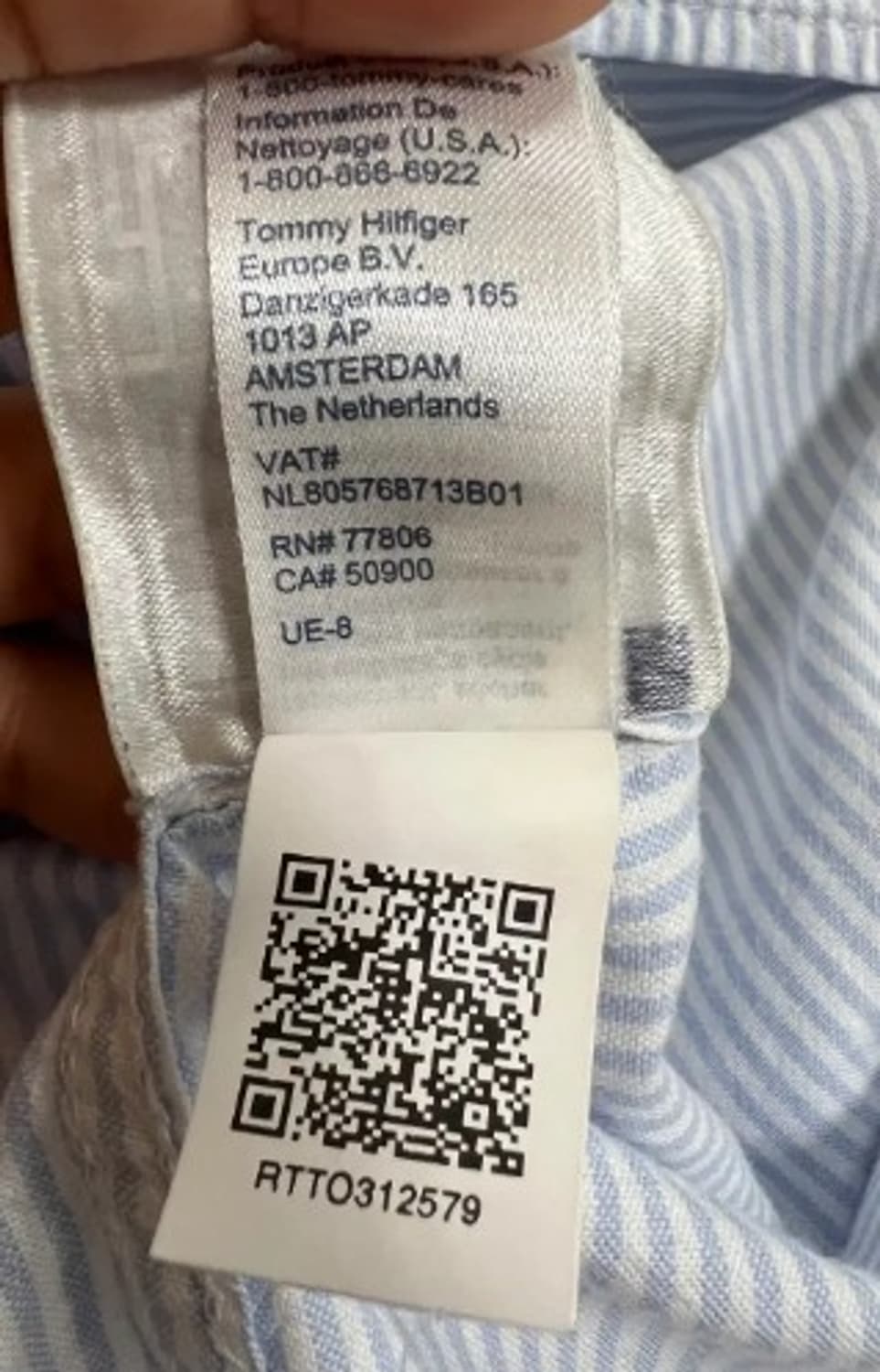 타미힐피거 남성 블루 스트라이프긴팔셔츠 M 상품이미지8