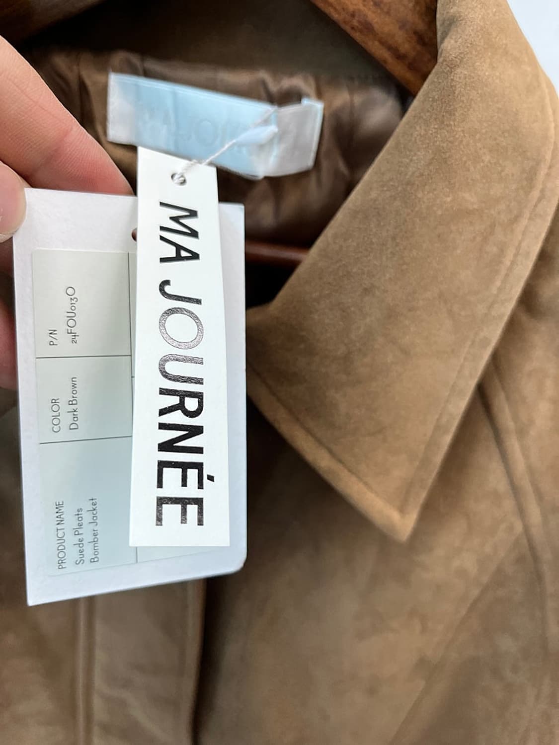 여) 마조네 신형 스웨이드 블루종  상품이미지4