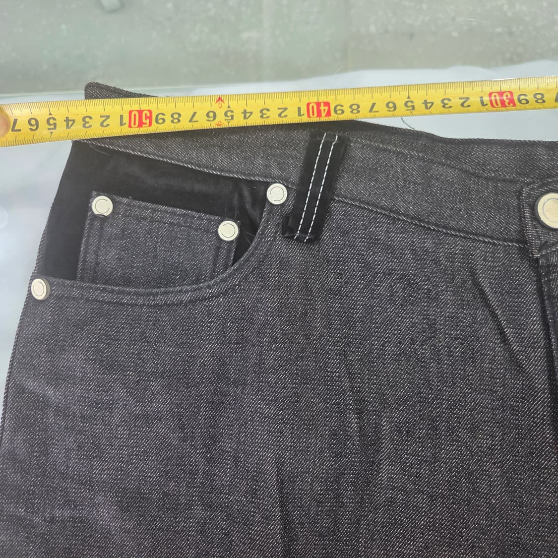 [COOGI] 쿠지 블랙 와이드 데님팬츠 40 상품이미지8