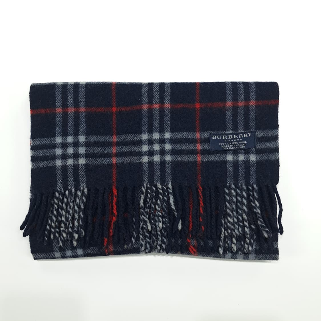 MX219 버버리 네이비 노바체크 램스울 목도리 머플러 상품이미지7