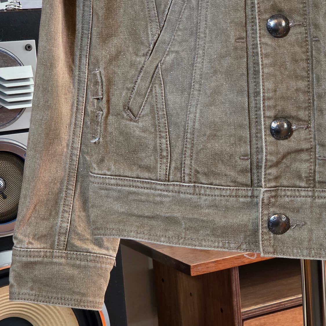 MCD 펑크 자수 브라운 코튼 자켓 상품이미지4