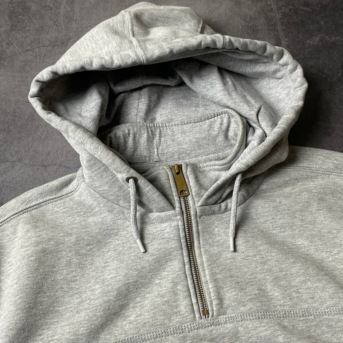 CARHARTT 칼하트 빈티지 그레이 하프집업 기모 후드티 A00576 상품이미지2