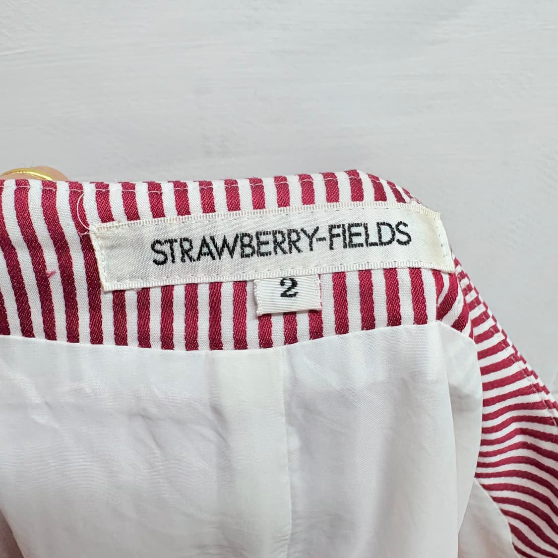 strawberry fields  스트라이프 미디 스커트 (Made in 상품이미지5