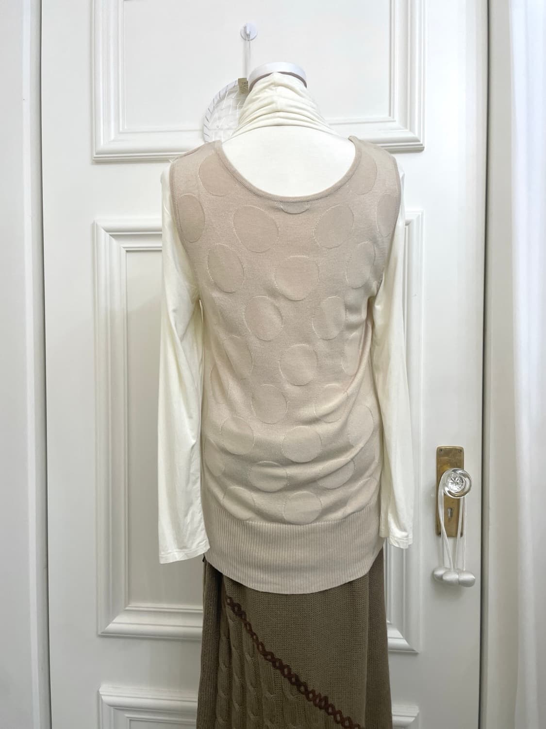 ivory shirring basic turtle neck top&bei 상품이미지3