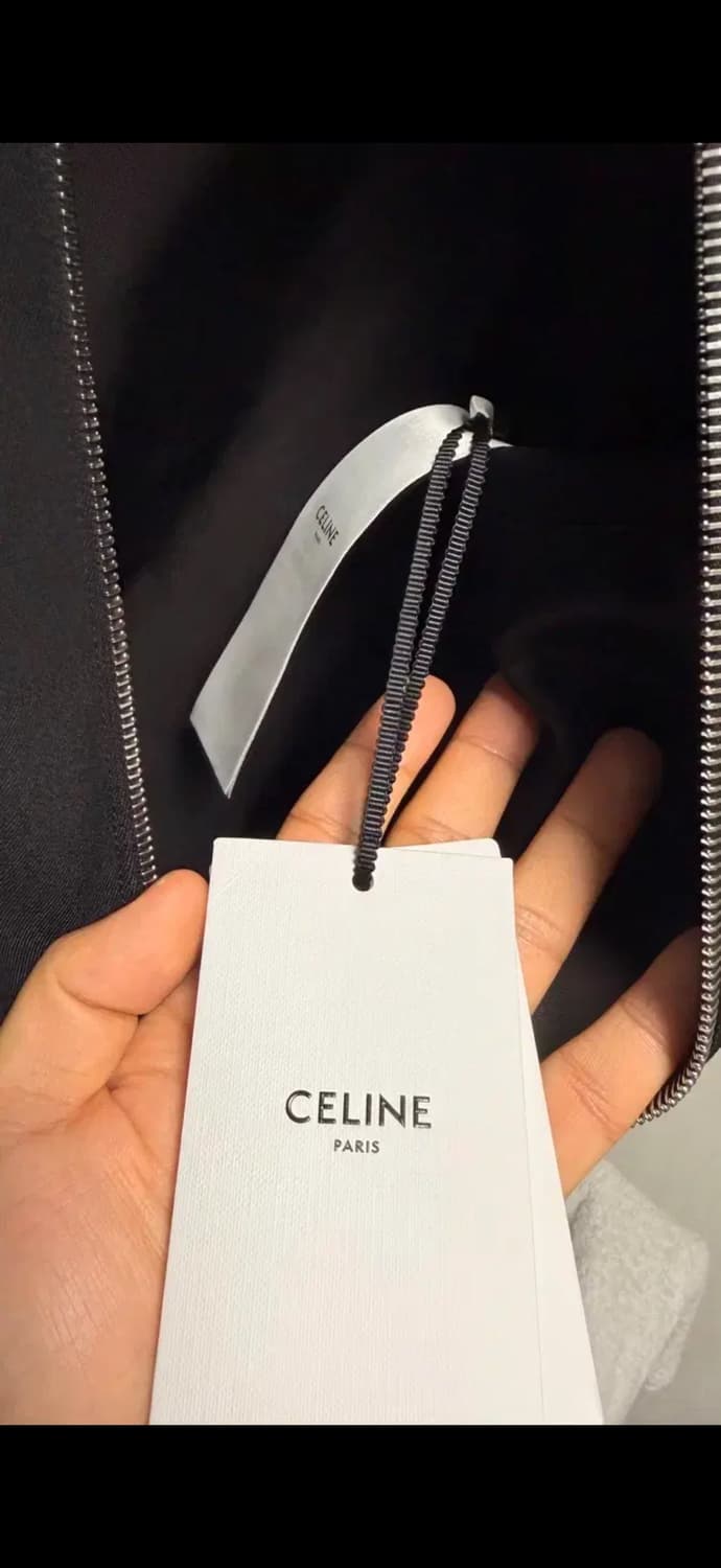 [정품] 새상품 박보검 착용 셀린느 트리옹프 블루종 자켓 블랙 상품이미지5