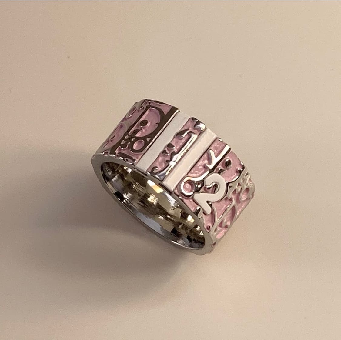 vintage)Dior 디올 핑크 오블리크 반지 상품이미지2