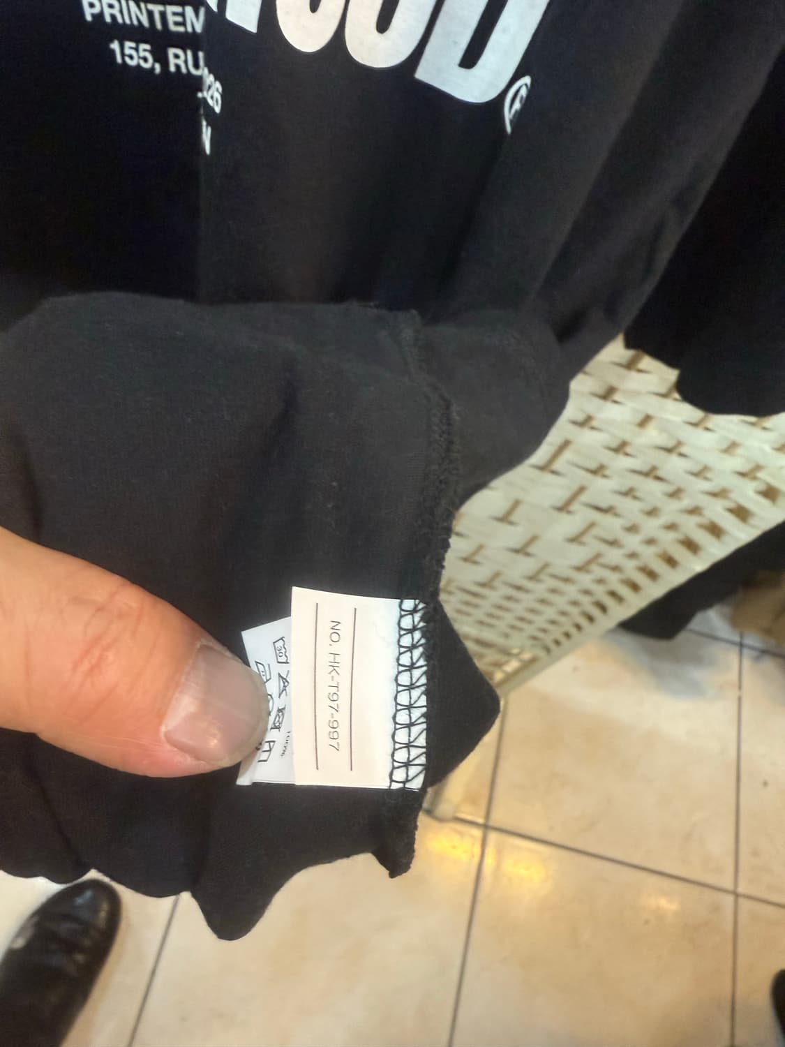 100-105 정품 요지야마모토+네이버후드 반팔 팝니다 상품이미지5