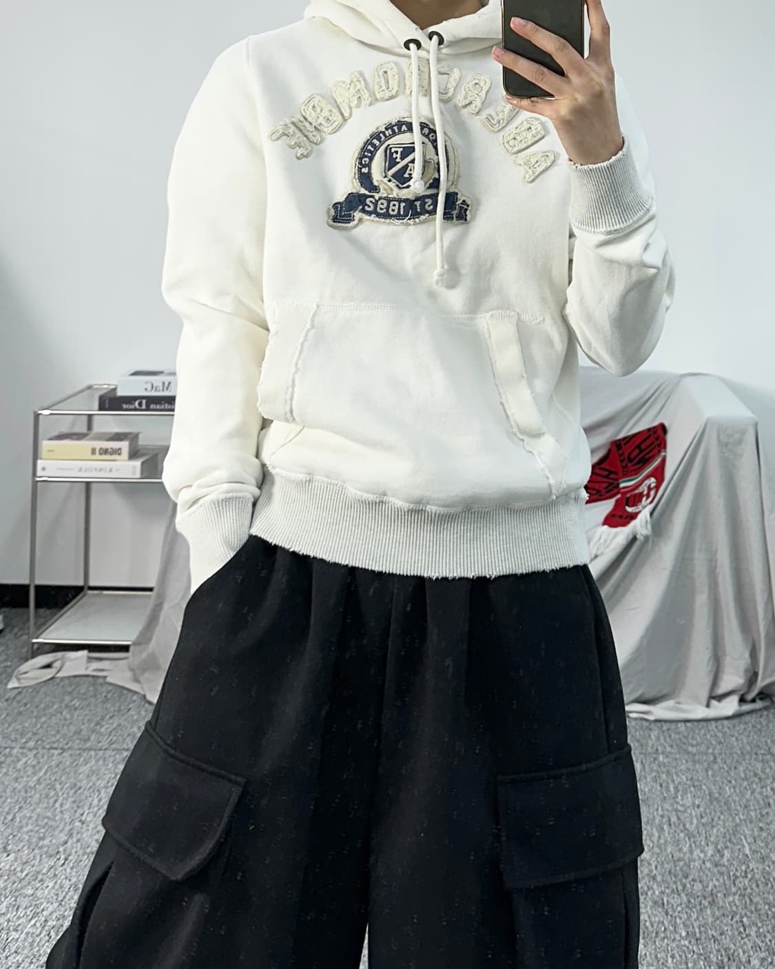 아베크롬비 y2k 데미지 기모 후드티 상품이미지3