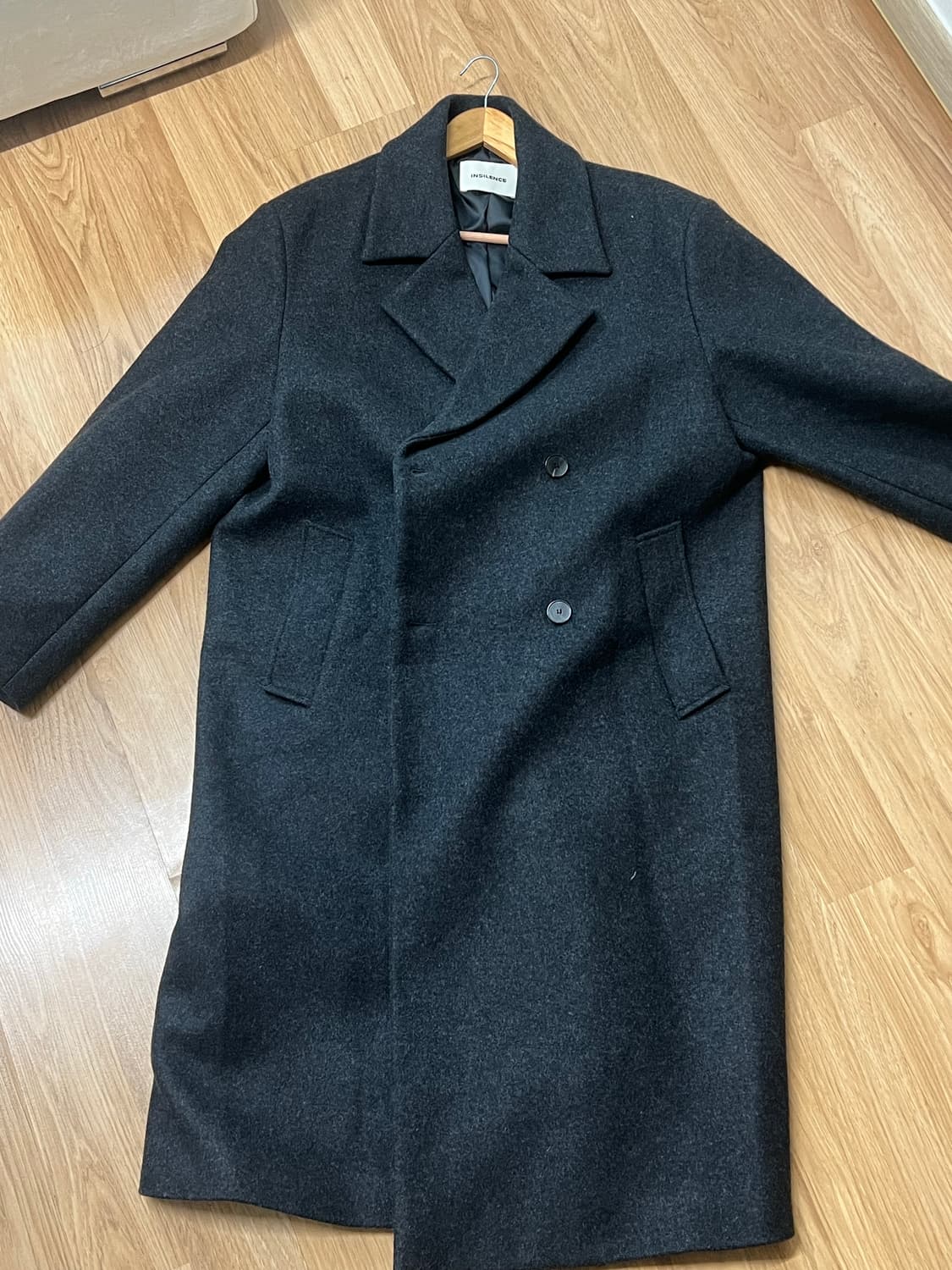인사일런스 더블코트 멜란지 그레이 상품이미지2