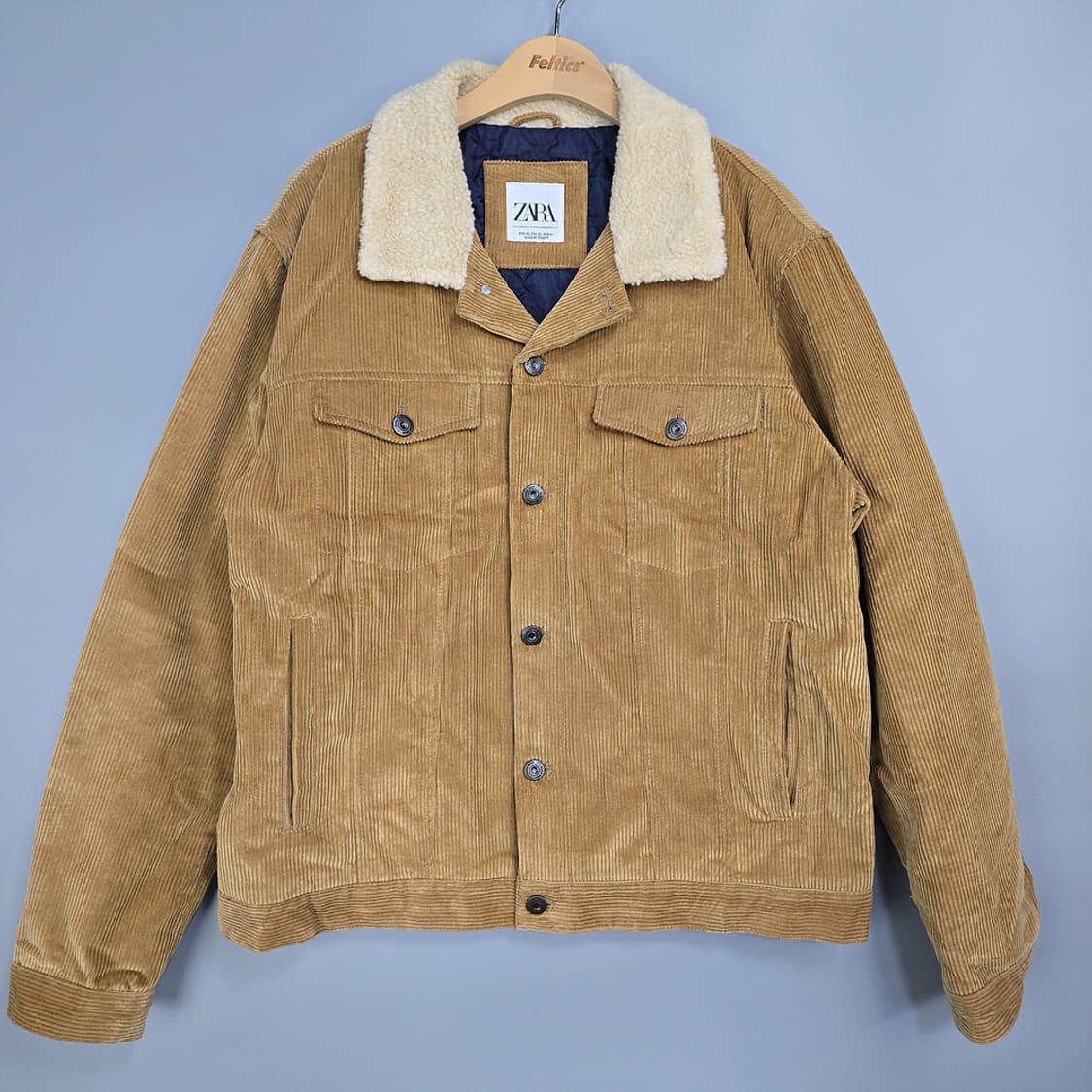 자라(ZARA) 코듀로이 골덴 퍼카라 자켓 XL 상품이미지1