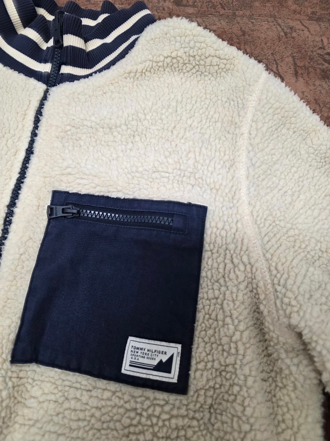 타미힐피거 리버시블 양면 후리스 자켓 S 상품이미지3