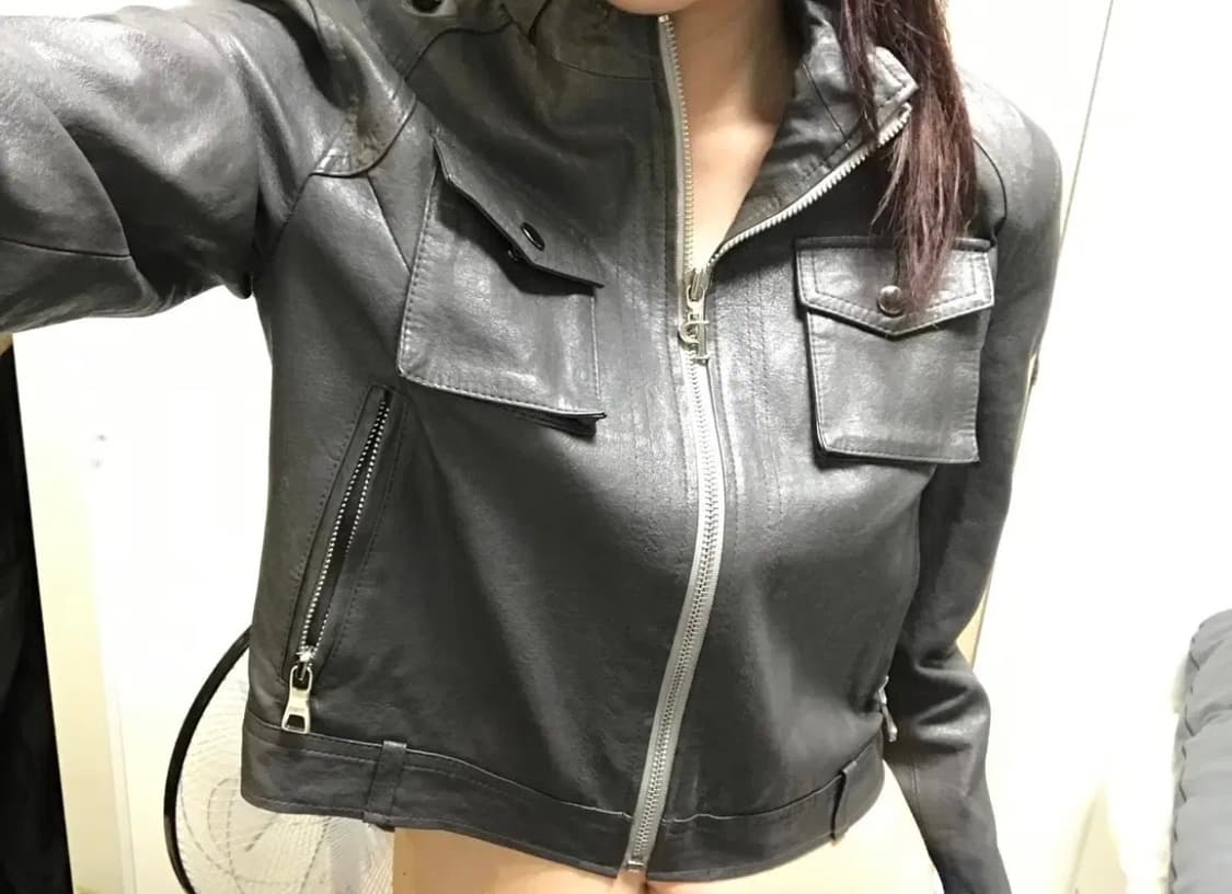 베로사 에코레더 크롭 숏 자켓(피조물빈티지파우닝133) 상품이미지2