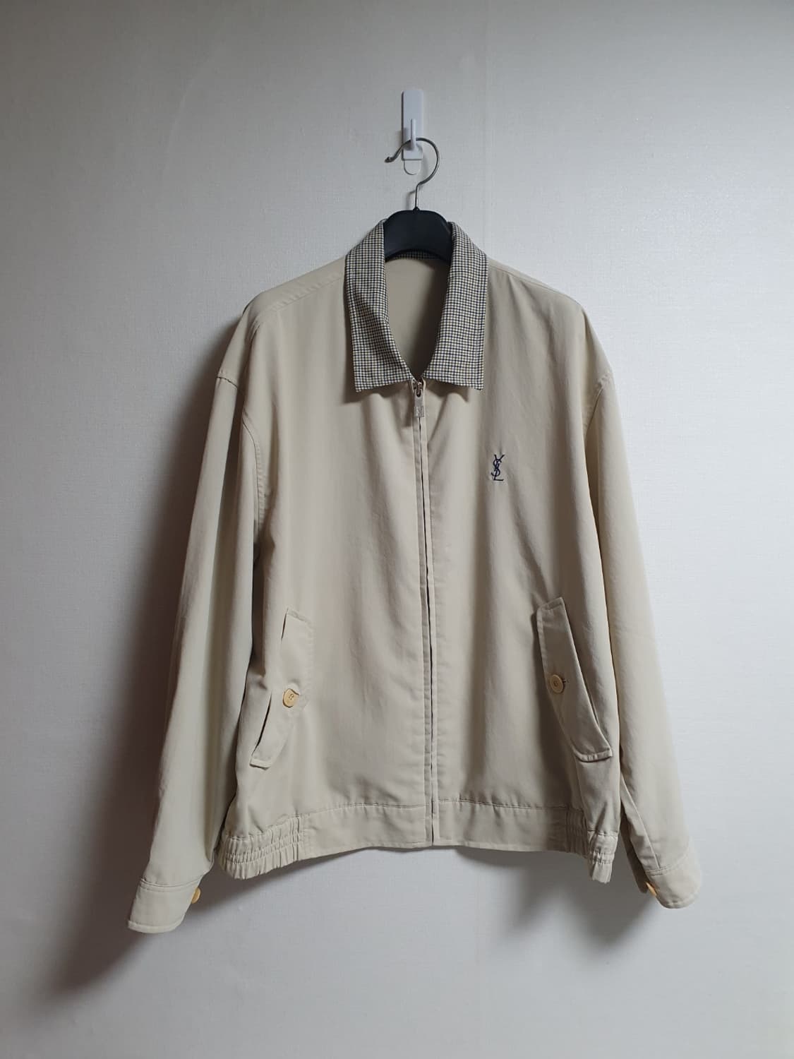 입생로랑 YSL 클래식 블루종 집업 자켓 100 오버핏 상품이미지1