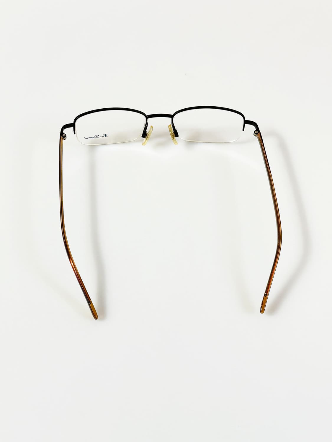 BEN SHERMAN 반무테 스퀘어 메탈 빈티지 안경 상품이미지5