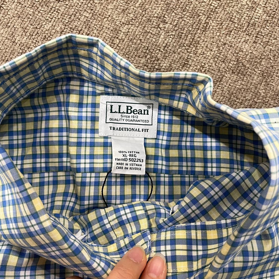 (XL) L.L.Bean 엘엘빈 체크 반팔 셔츠 트레디셔널 핏 상품이미지5