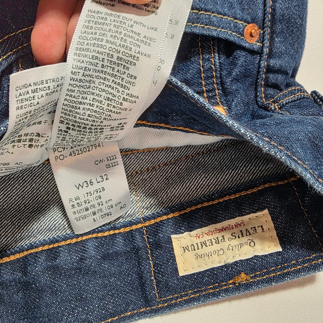[W36L32]리바이스 프리미엄 568 데님팬츠 상품이미지4